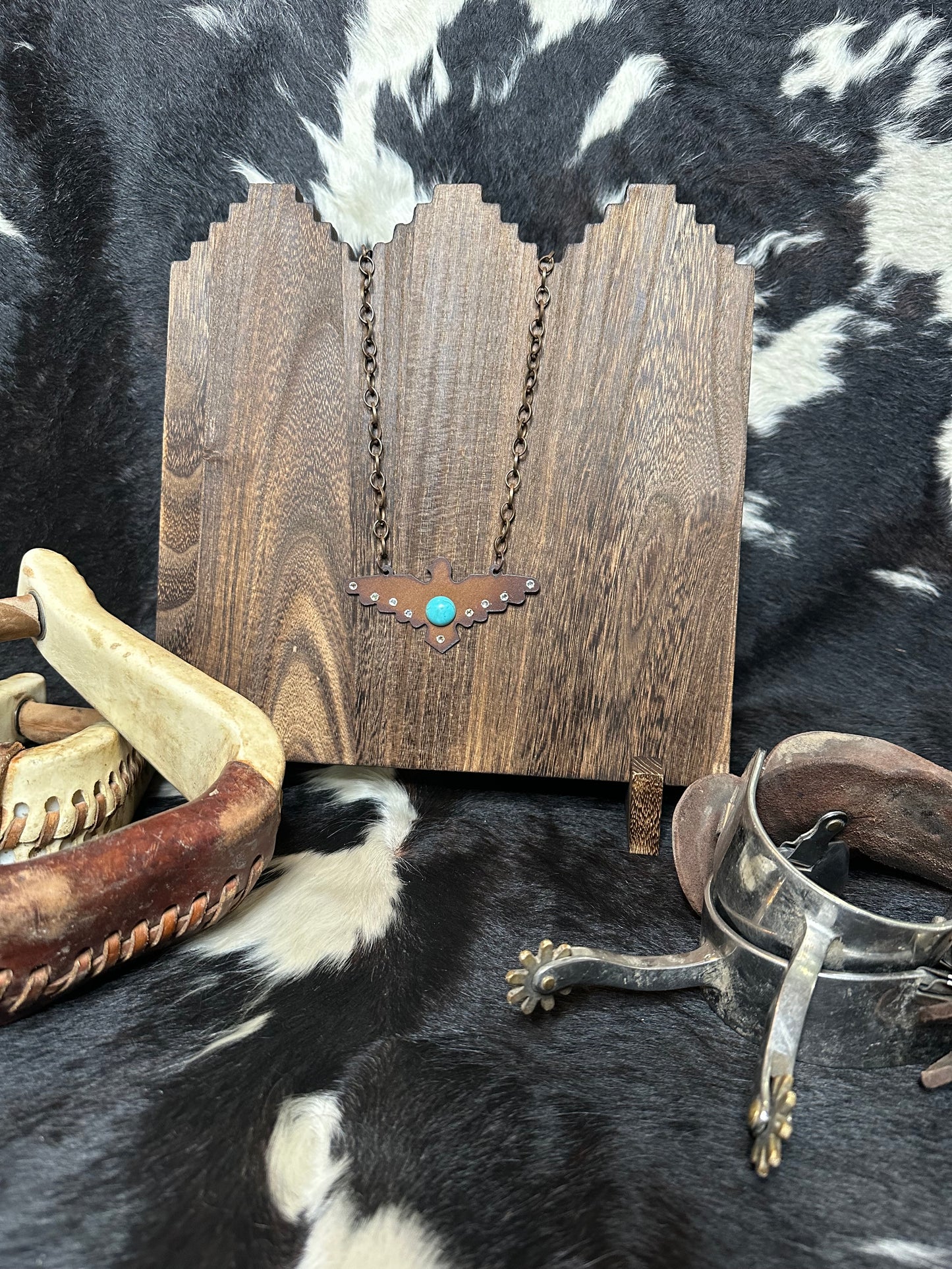 The Turquoise and Copper Thunderbird Necklace