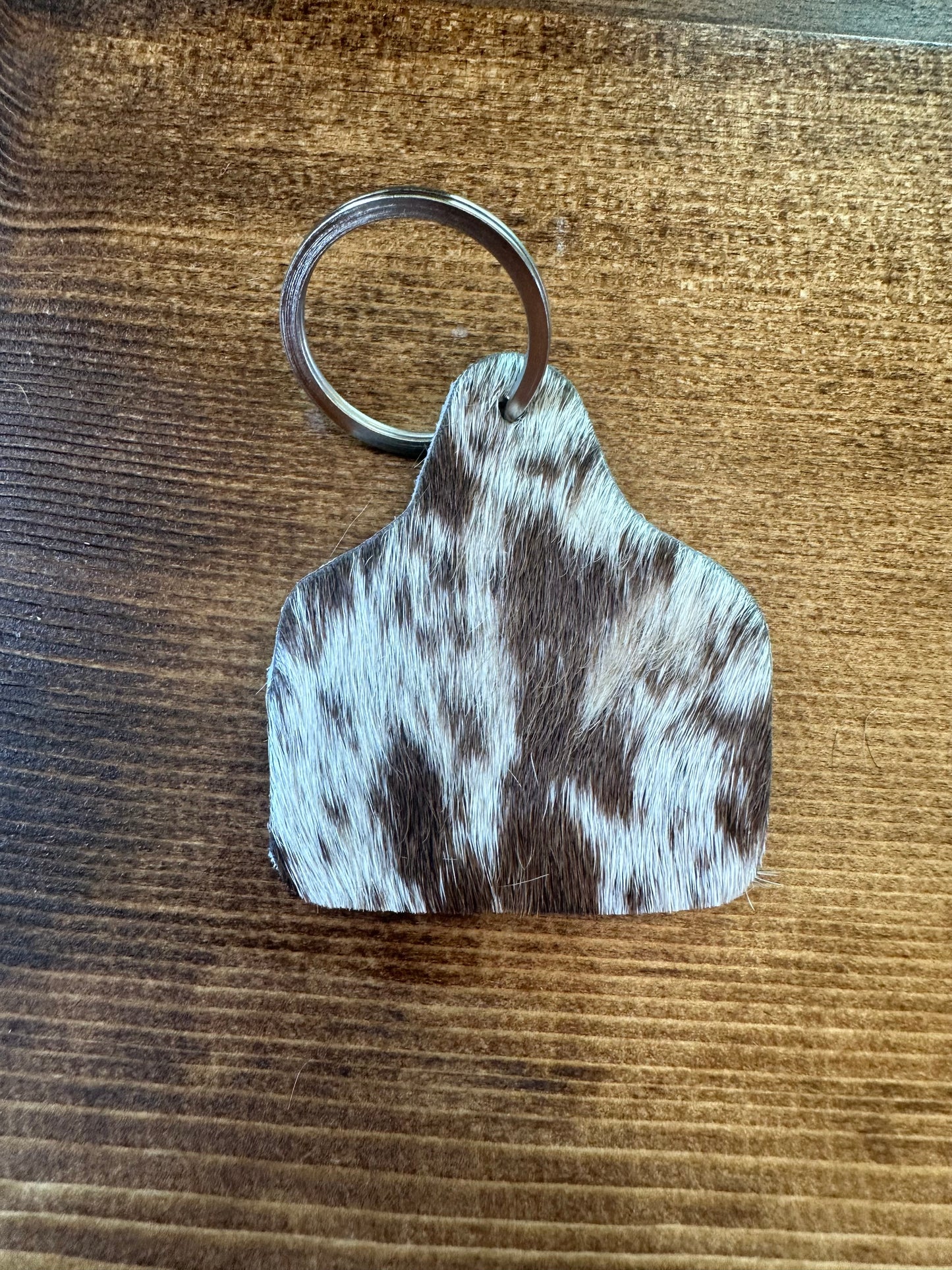 Cowhide Tag Keychain