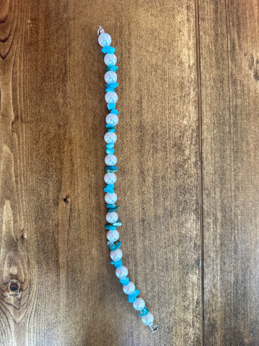 Pearl and Turquoise Hat Band