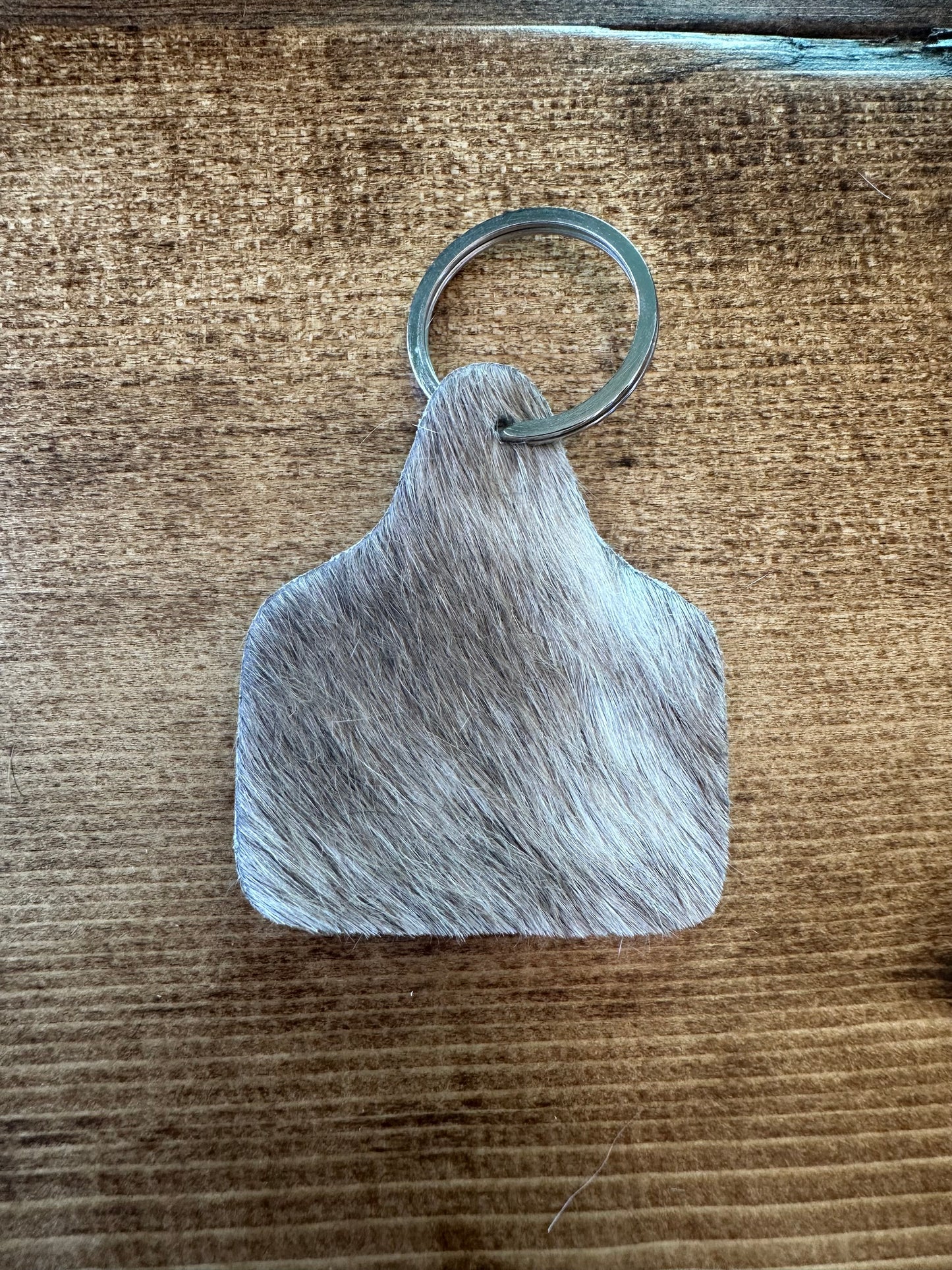 Cowhide Tag Keychain