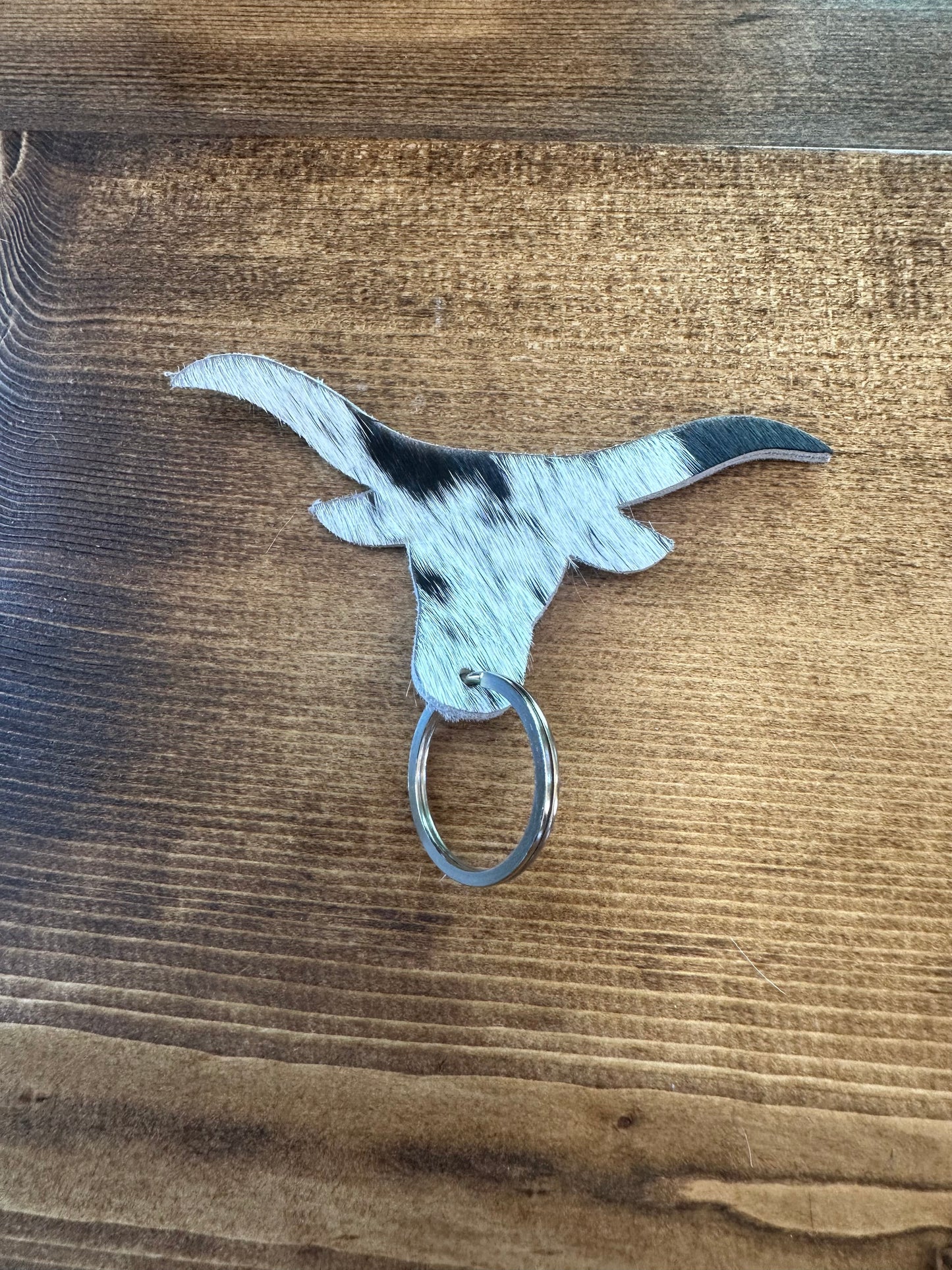 Cowhide Longhorn Keychains