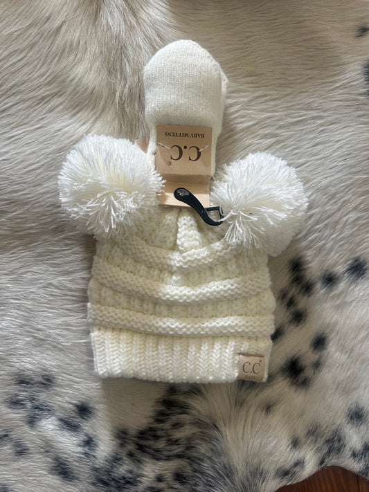 Baby CC Beanie With Mittens