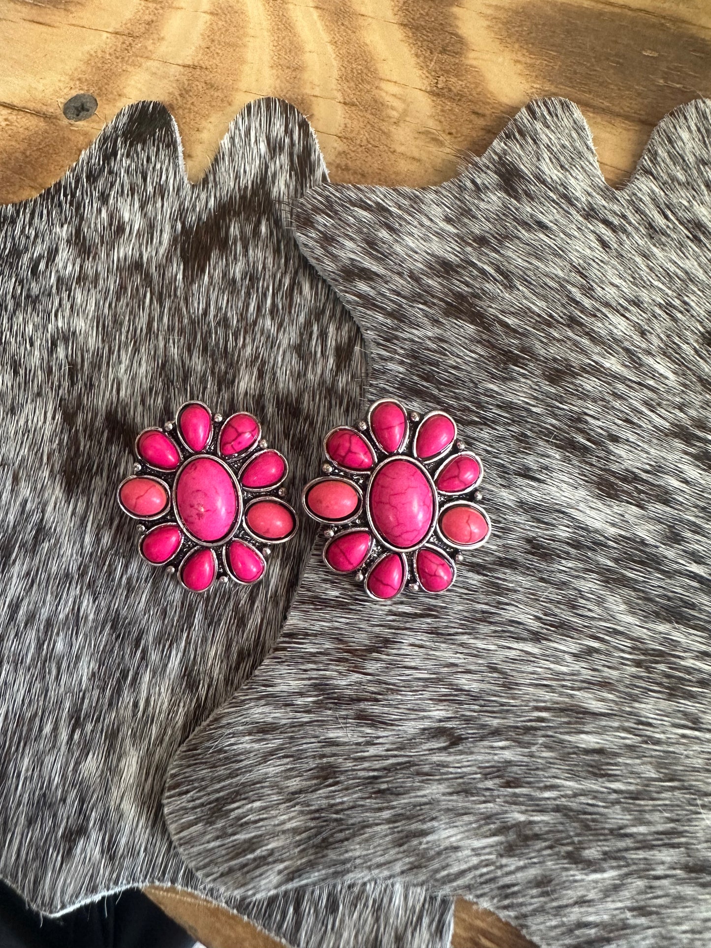 Pink Squash Blossom Earrings