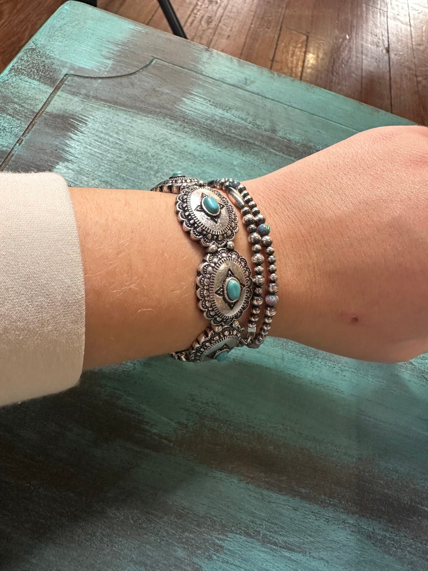 The Turquoise Concho Bracelet