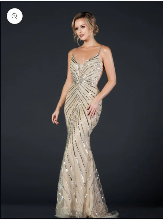 Champagne Sequin Gown