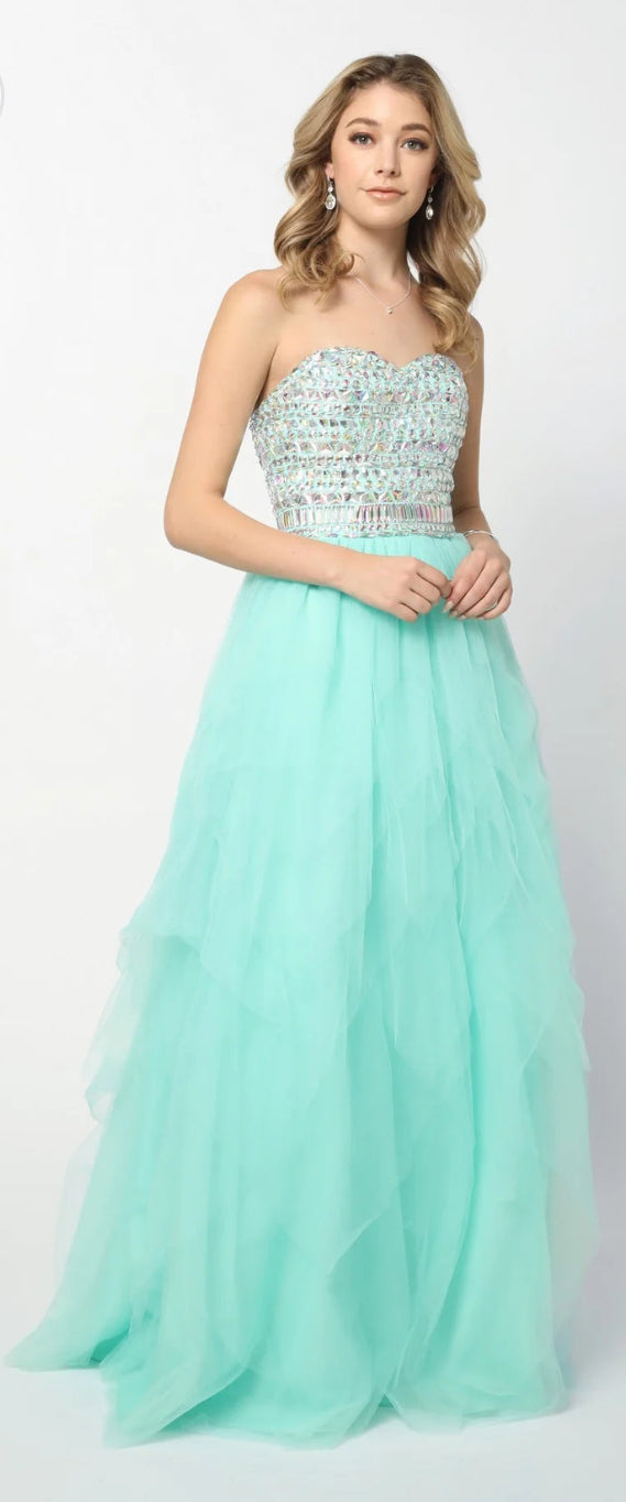 Crystal Bodice Tulle A Line