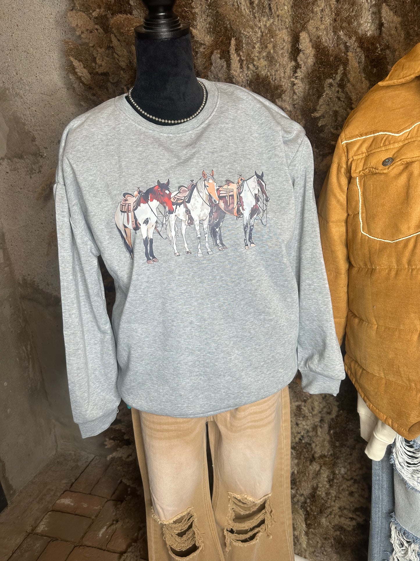 The Three Horses Crewneck