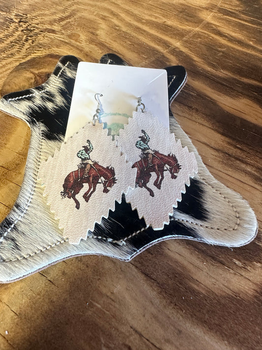 The Buckin Bronc Earring