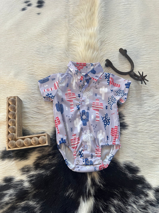 The Patriotic Cactus Onesie