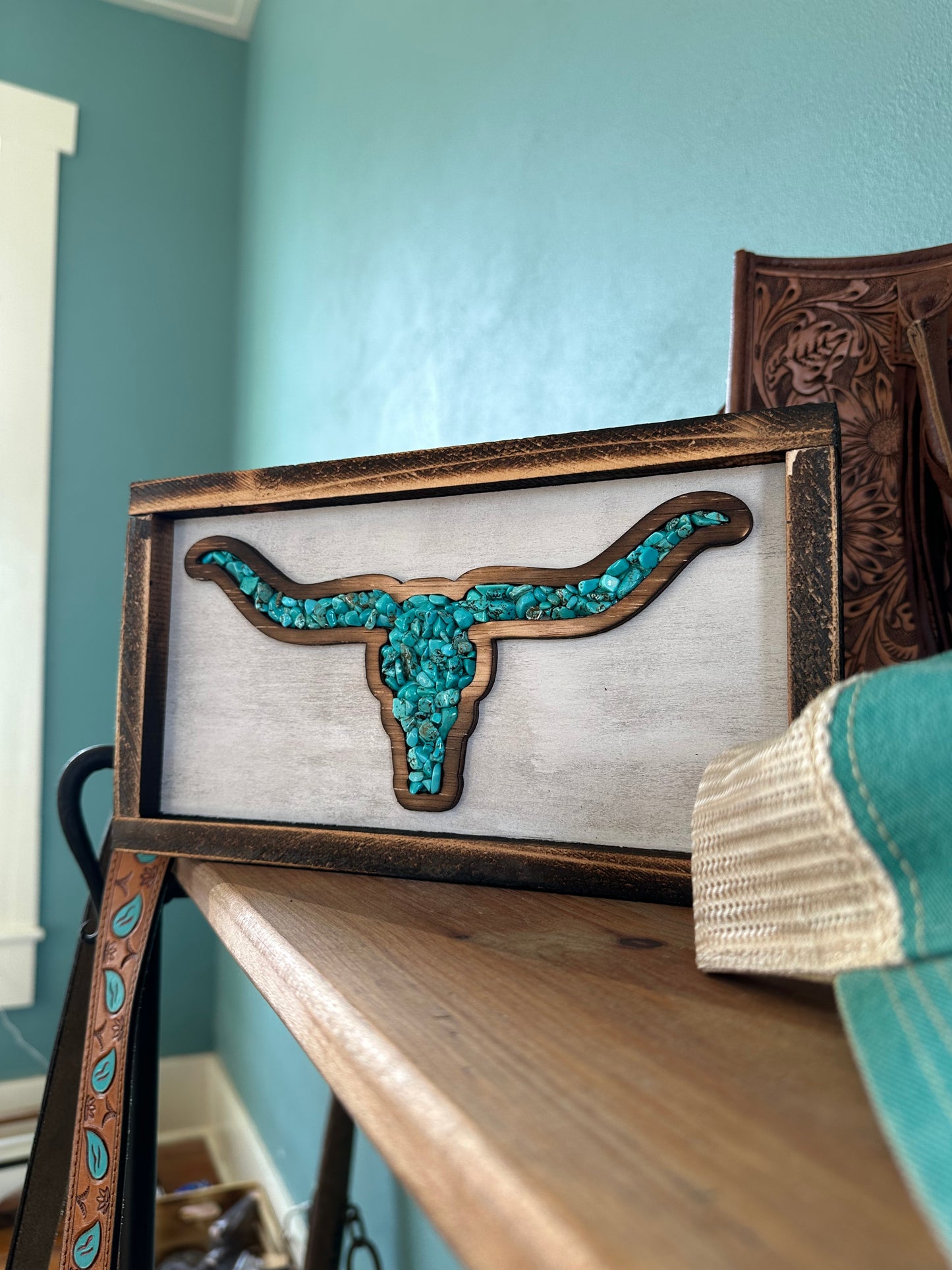 The Turquoise Longhorn Decor