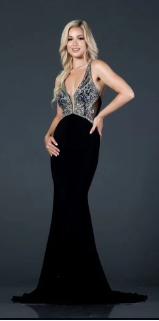 Black Halter Gown