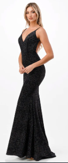 Black Glitter Dress