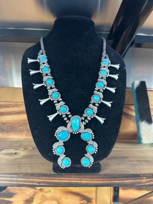 The Turquoise Squash Blossom Necklace