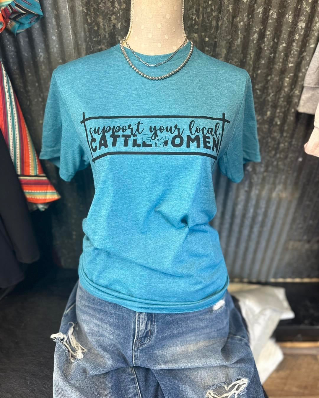 Support Your Local Cattlewoman Graphic Tee