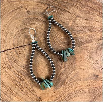 The Teardrop Turquoise Chip Earrings